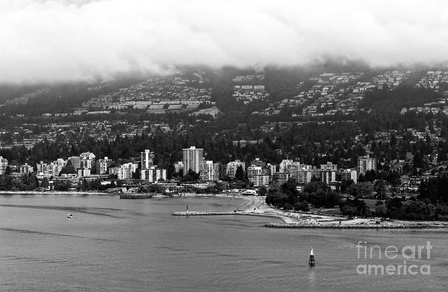 Vancouver English Bay mono Photograph by John Rizzuto