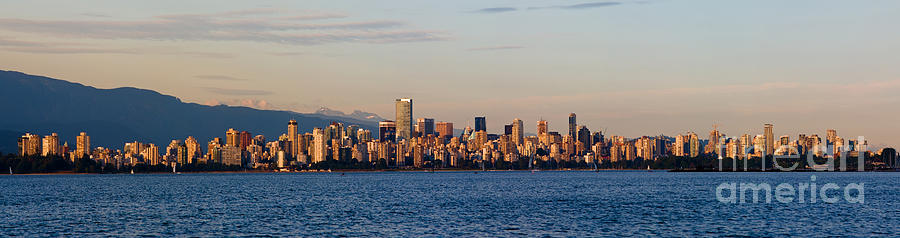 Vancouver Evening Skyline Photograph by Terry Elniski