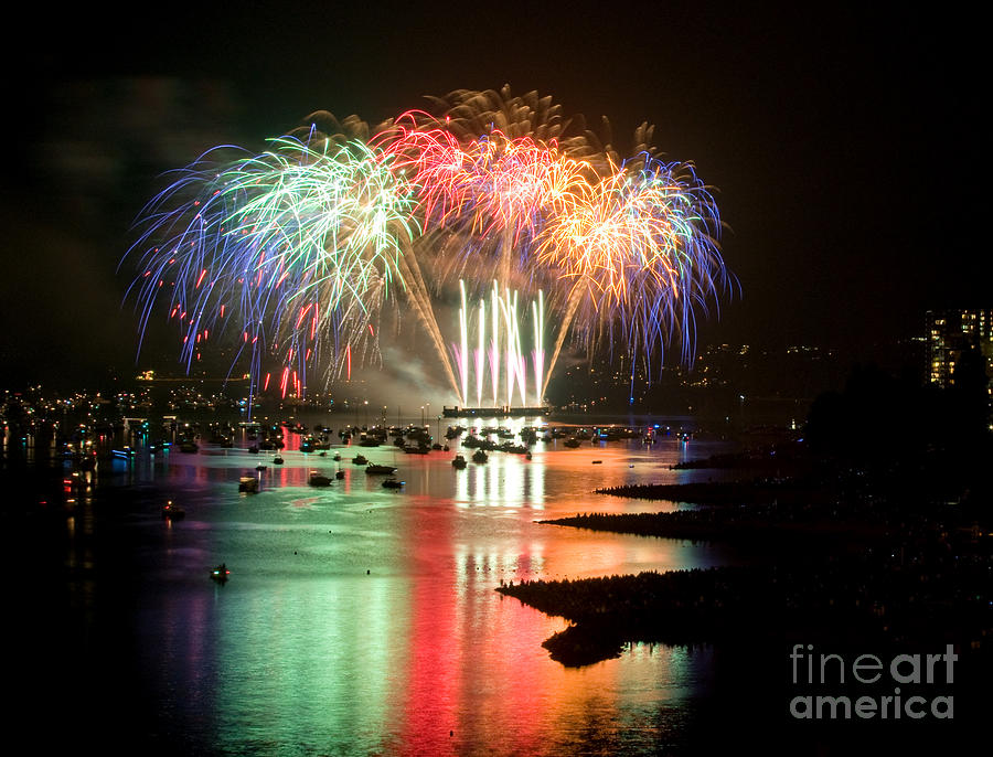 Vancouver Fireworks 2 Photograph by Terry Elniski