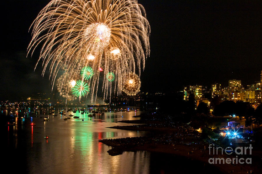 Vancouver Fireworks 3 Photograph by Terry Elniski