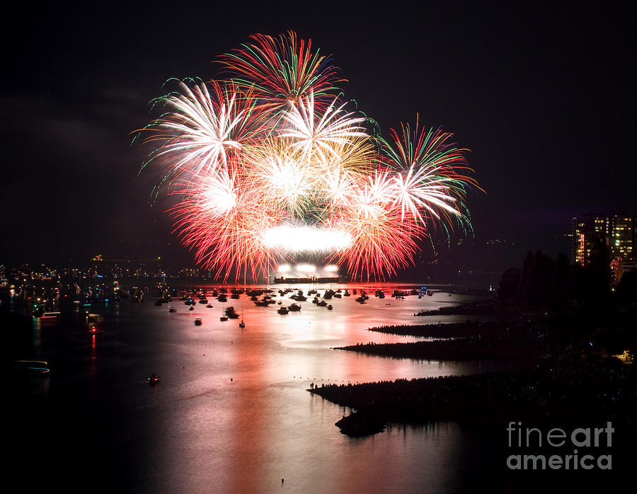 Vancouver Fireworks 6 Photograph by Terry Elniski