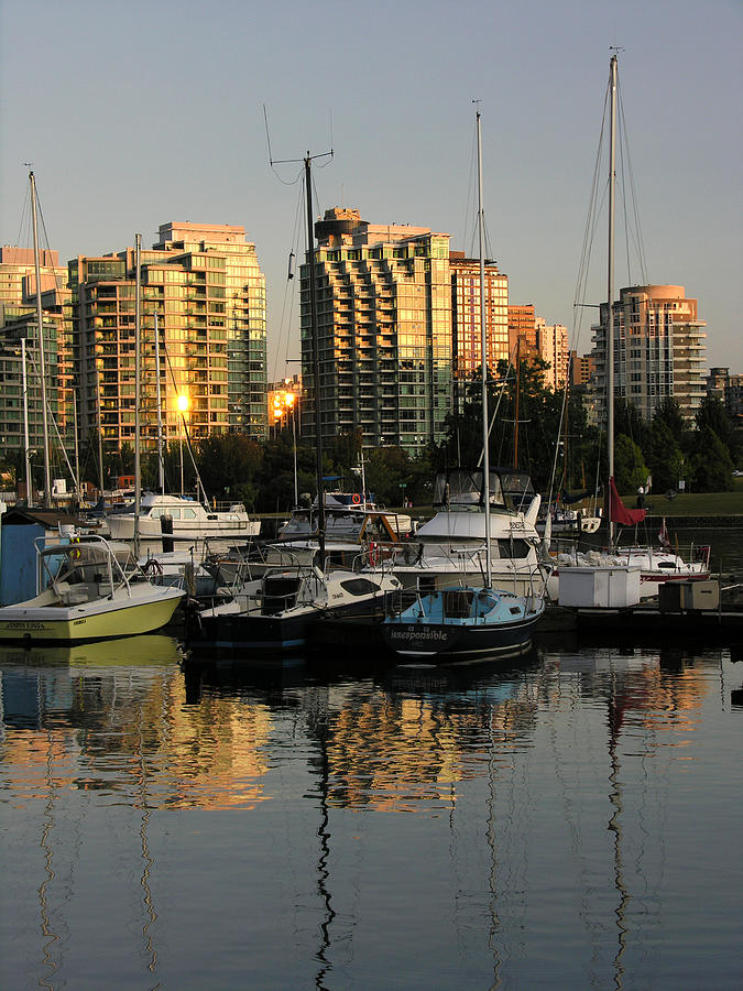 Vancouver Harbor Sunset Photograph by Robert Lozen