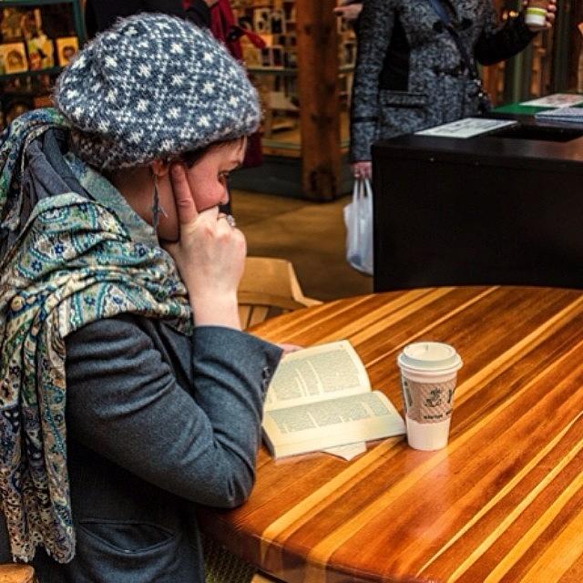 Coffee Photograph - #vancouver #reading #coffee  #rx1 by Ron Greer