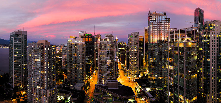 Vancouver Rooftop Sunset Photograph by Alexis Birkill