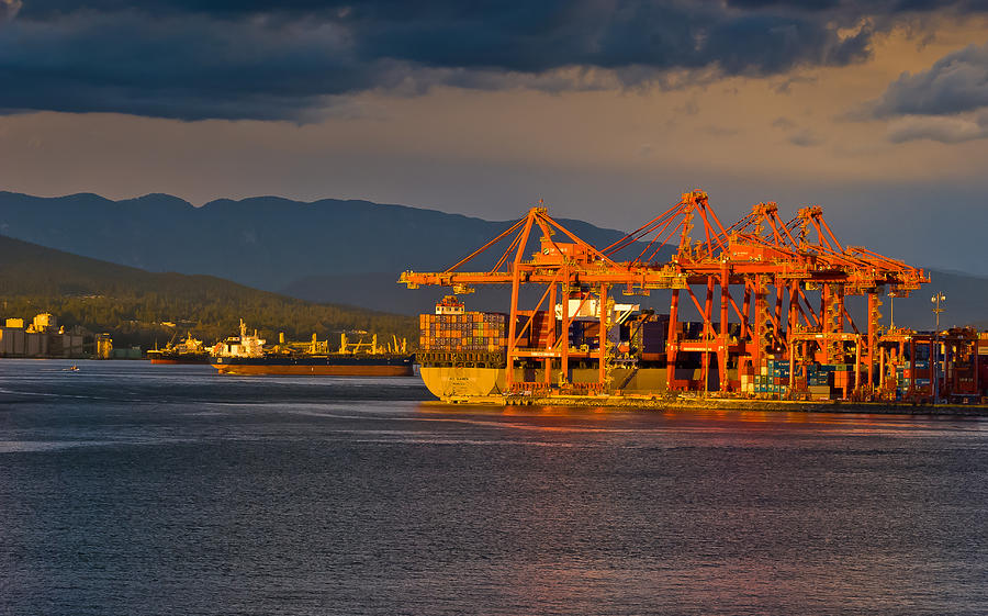 Vancouver Shipping Port Photograph by Oswald George Addison
