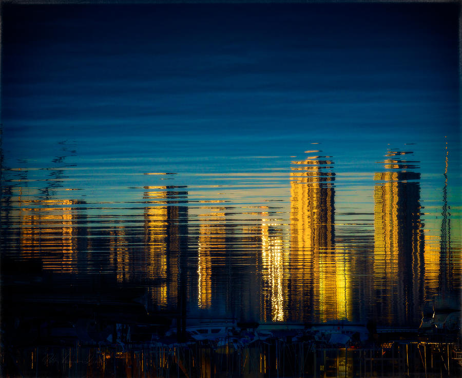 Vancouver Skyline reflection Photograph by Peter V Quenter