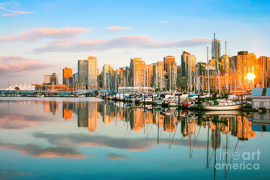 Vancouver sunset Photograph by JR Photography