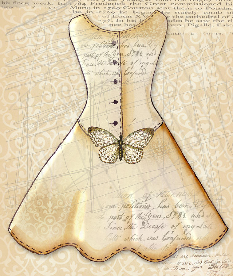 Dress Digital Art - Vanilla Dress by Elaine Jackson Dress Digital Art - Vanilla Dress by Elaine Jackson
