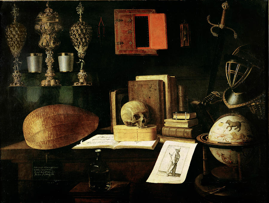 Cup Photograph - Vanitas Still Life, 1641 Oil On Canvas by Sebastian Stoskopff
