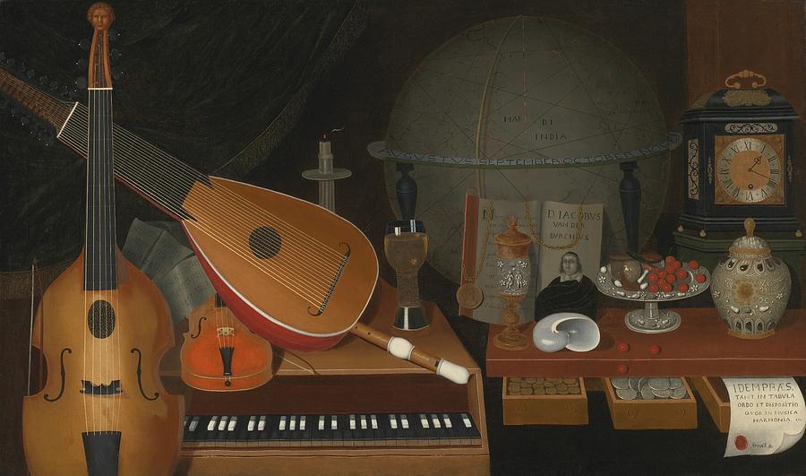 Vanitas Still Life With Musical Instruments Painting by Celestial Images