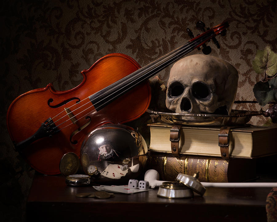 Still Life Photograph - Vanitas - The Pursuits of Idleness and Leisure by Levin Rodriguez