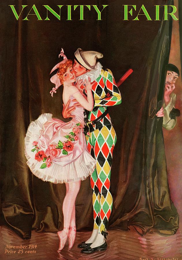 Vanity Fair Cover Featuring A Harlequin Photograph by Frank X. Leyendecker