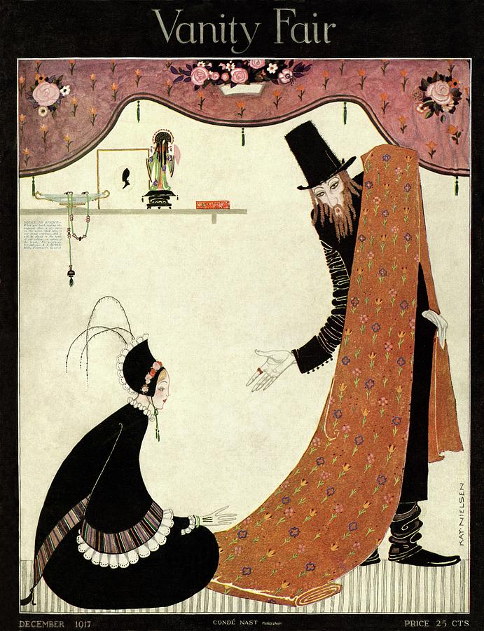 Vanity Fair Cover Featuring A Salesman Selling Photograph by Kay Nielsen