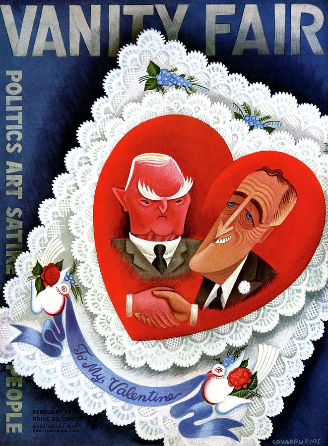 Vanity Fair Cover Featuring A Valentine Photograph by Miguel Covarrubias