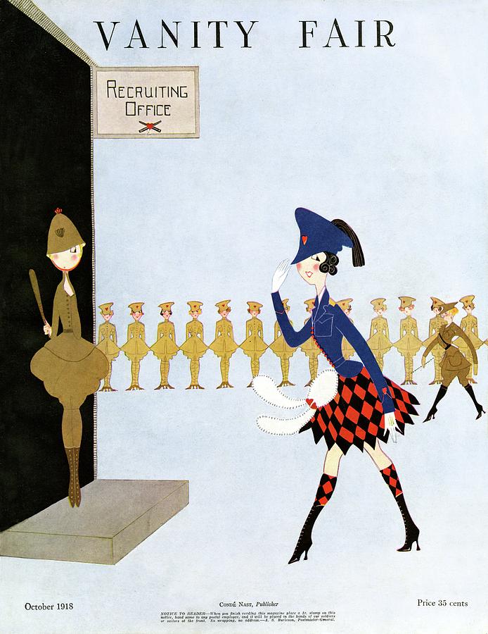 Vanity Fair Cover Featuring A Woman Walking Photograph by Artist Unknown