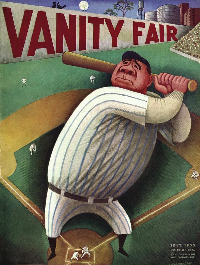 Vanity Fair Cover Featuring Babe Ruth Photograph by Miguel Covarrubias