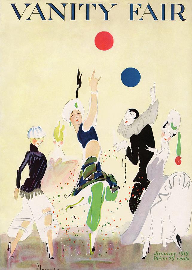 Vanity Fair Cover Featuring Five Costumed Figures Photograph by Ethel Plummer