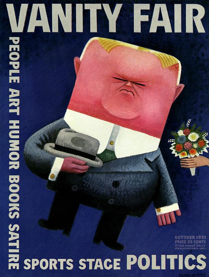 Vanity Fair Cover Featuring Herbert Hoover Photograph by Miguel Covarrubias