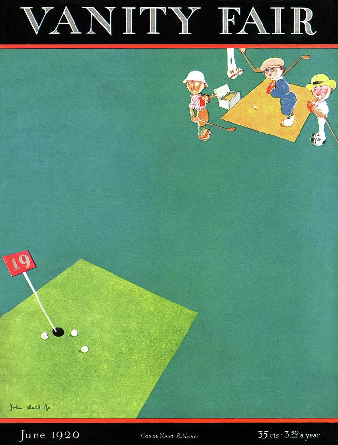 Vanity Fair Cover Featuring Men Playing Golf Photograph by John Held Jr