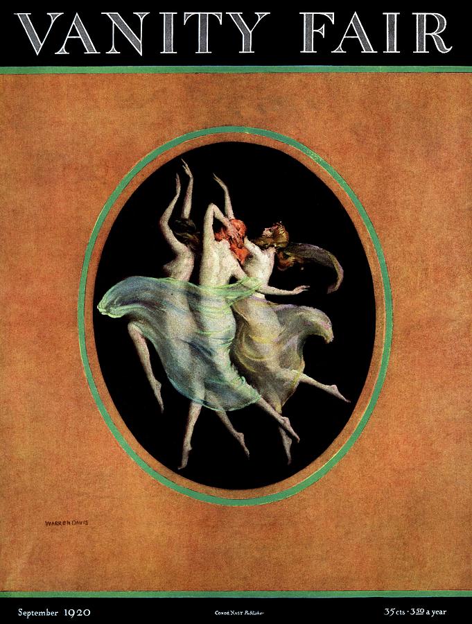 Vanity Fair Cover Featuring Three Dancing Nymphs Photograph by Warren Davis
