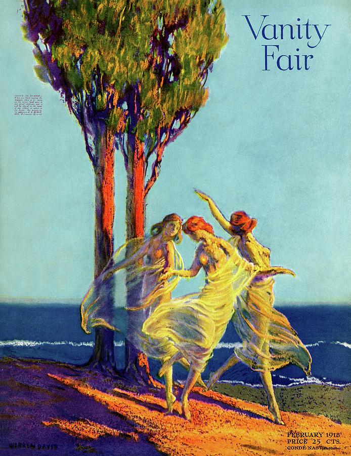 Vanity Fair Cover Featuring Three Nymphs Dancing Photograph by Warren Davis