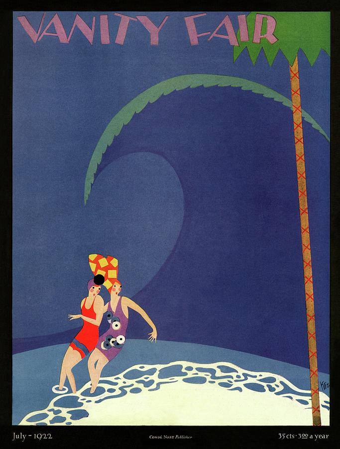 Vanity Fair Cover Featuring Two Women Bathing Painting by Kliz
