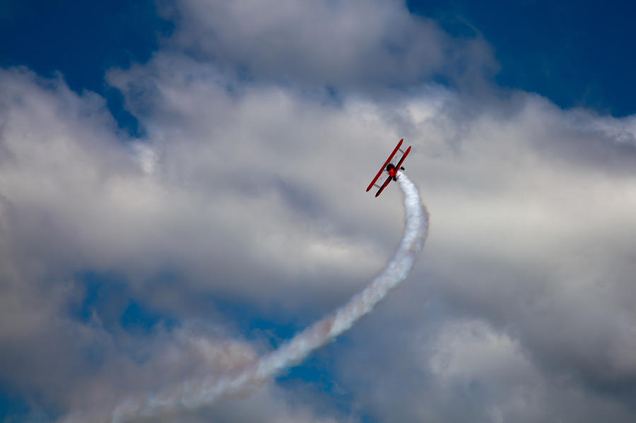 Airplane Photograph - Vapor Trail at the Wings and Wheels Airshow by David Patterson
