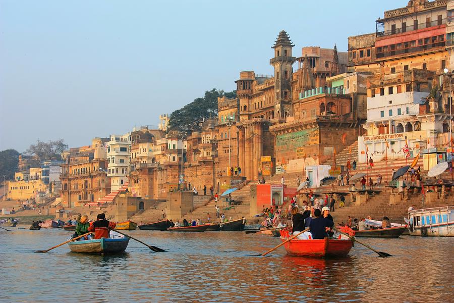 Varanasi from the Ganges River Photograph by Amanda Stadther