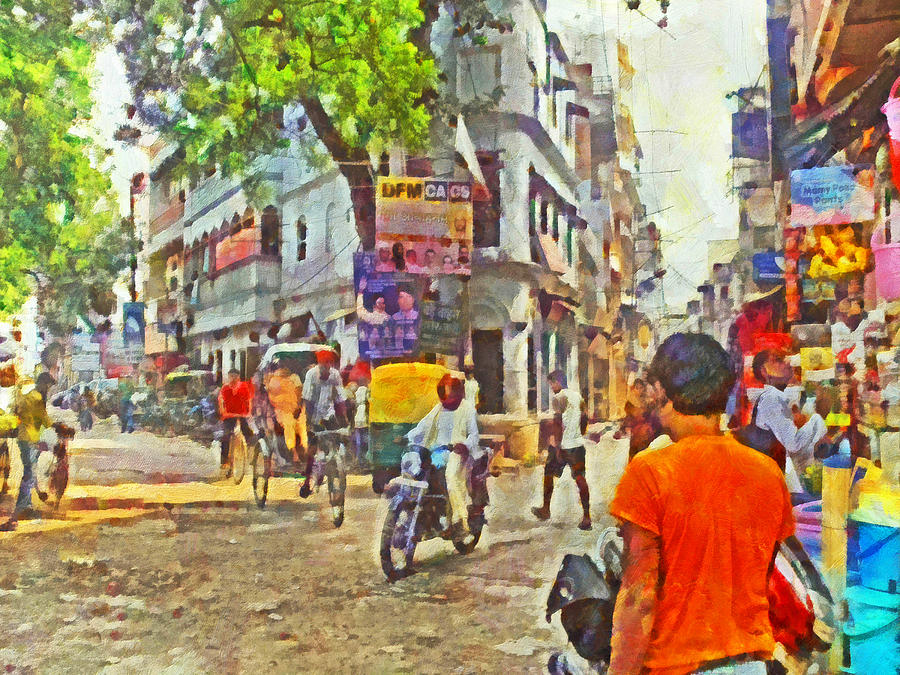 Varanasi Intersection Digital Art by Digital Photographic Arts