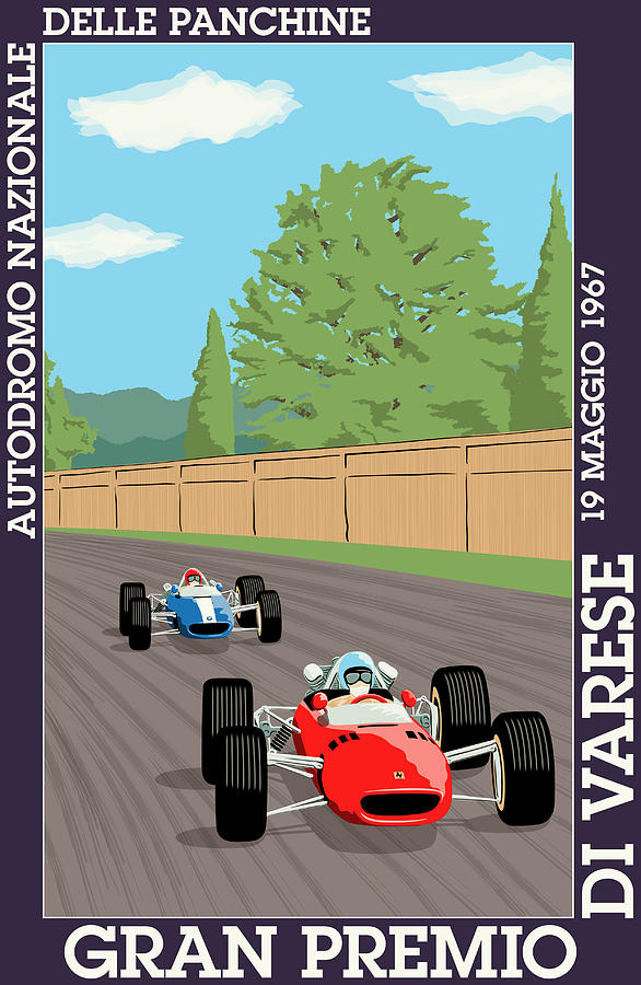 Varese Italy Grand Prix 1967 Digital Art by Georgia Clare