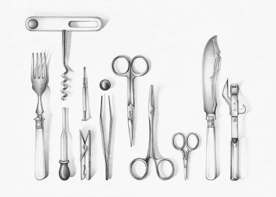 Variety Of Implements Like Fork Photograph by Ikon Ikon Images