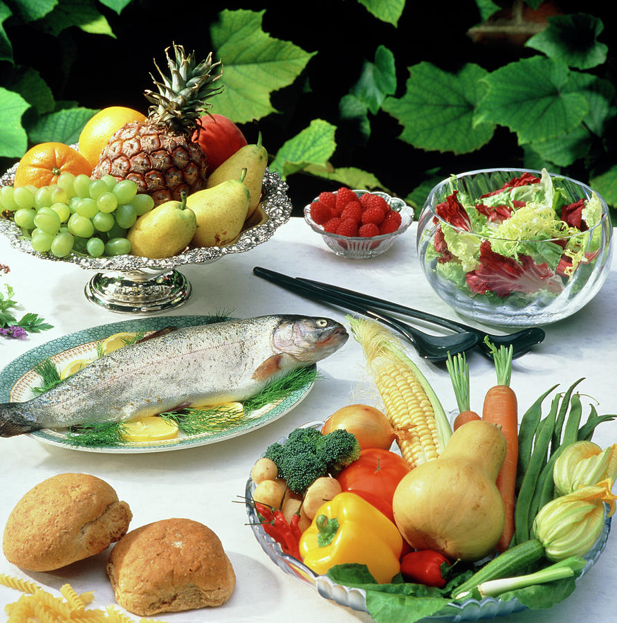 Various Foods - Balanced Diet Photograph by Sheila Terry/science Photo Library