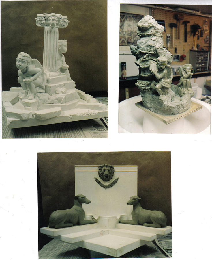 Various Fountain Masters Sculpture by Patrick Dee Rankin