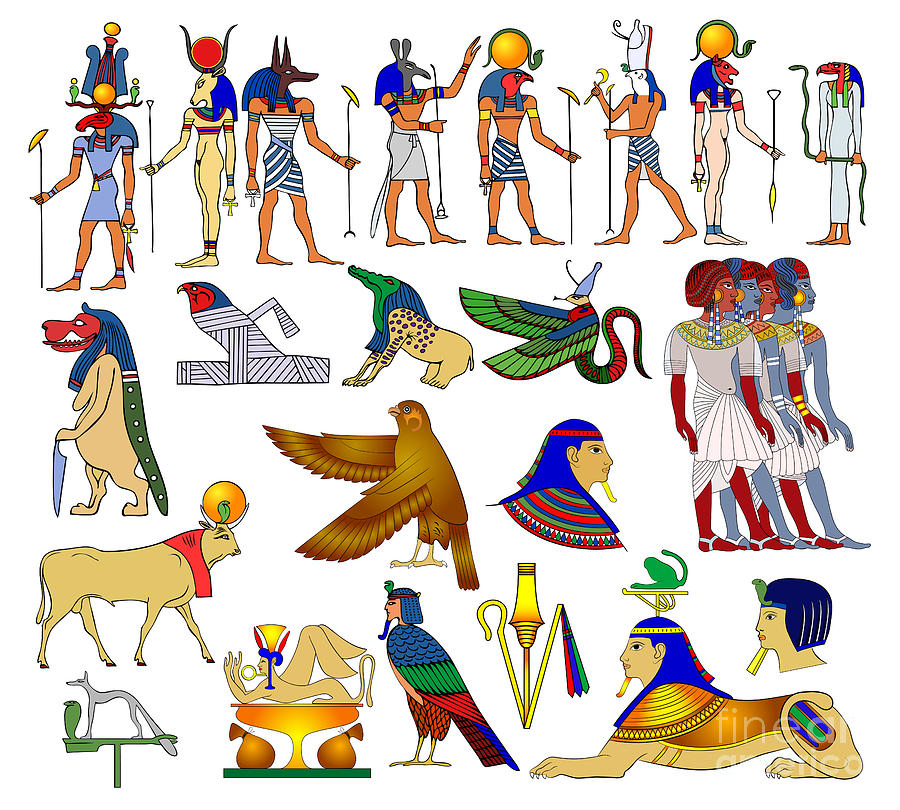 Various themes of ancient Egypt Digital Art by Michal Boubin