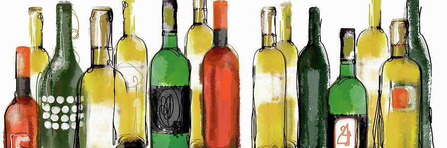 Various Wine Bottles Photograph by Ikon Ikon Images