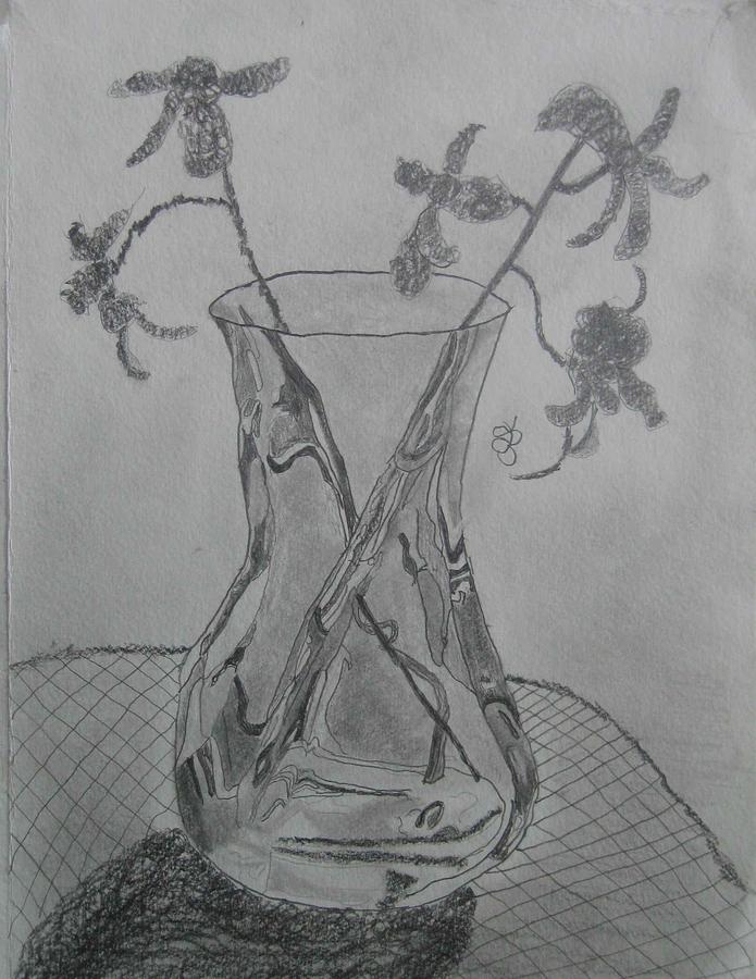 Vase Drawing by AJ Brown