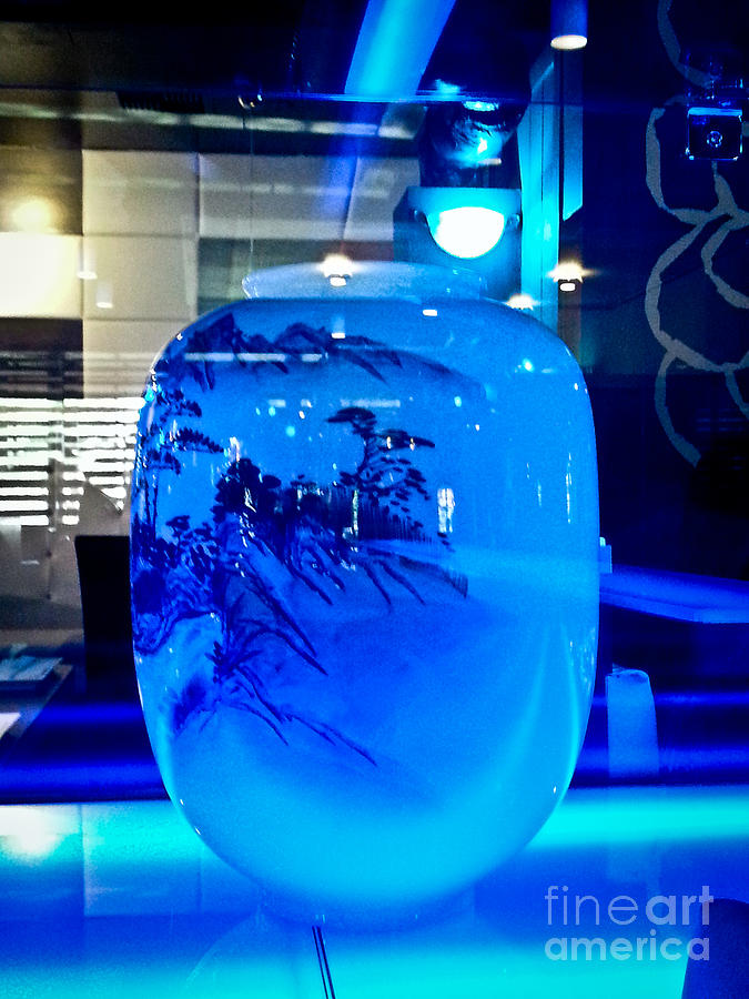 Vase Photograph - Vase Impression Bluish by Fei A
