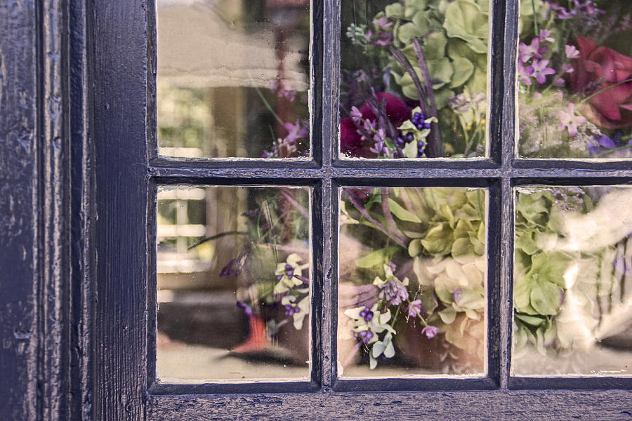 Window View Photograph - Vase in Old Monterey Window by Ellen Berrahmoun