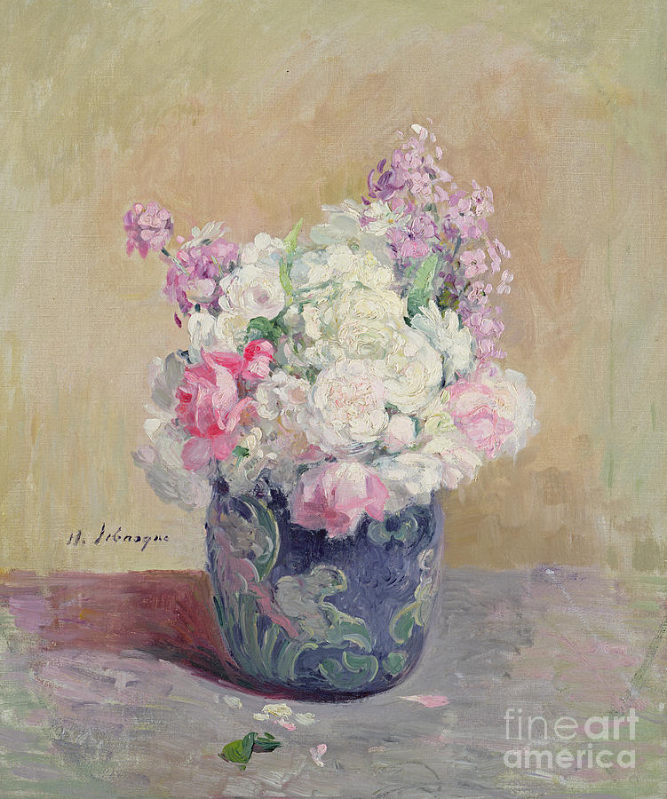 Vase of Flowers Painting by Henri Lebasque