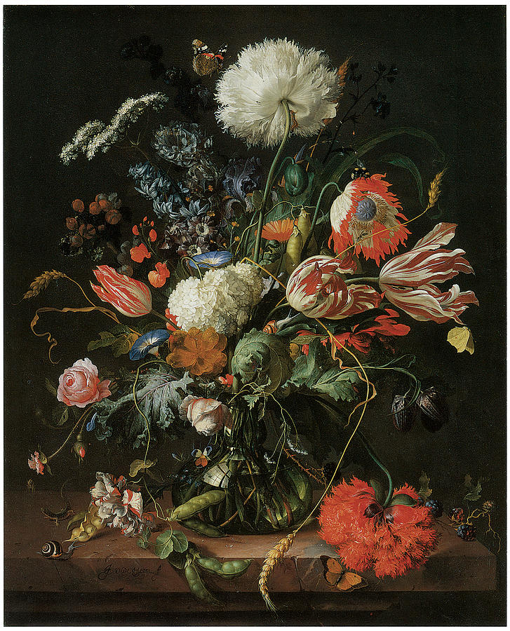 Tulip Painting - Vase of Flowers by Jan Davidsz De Heem