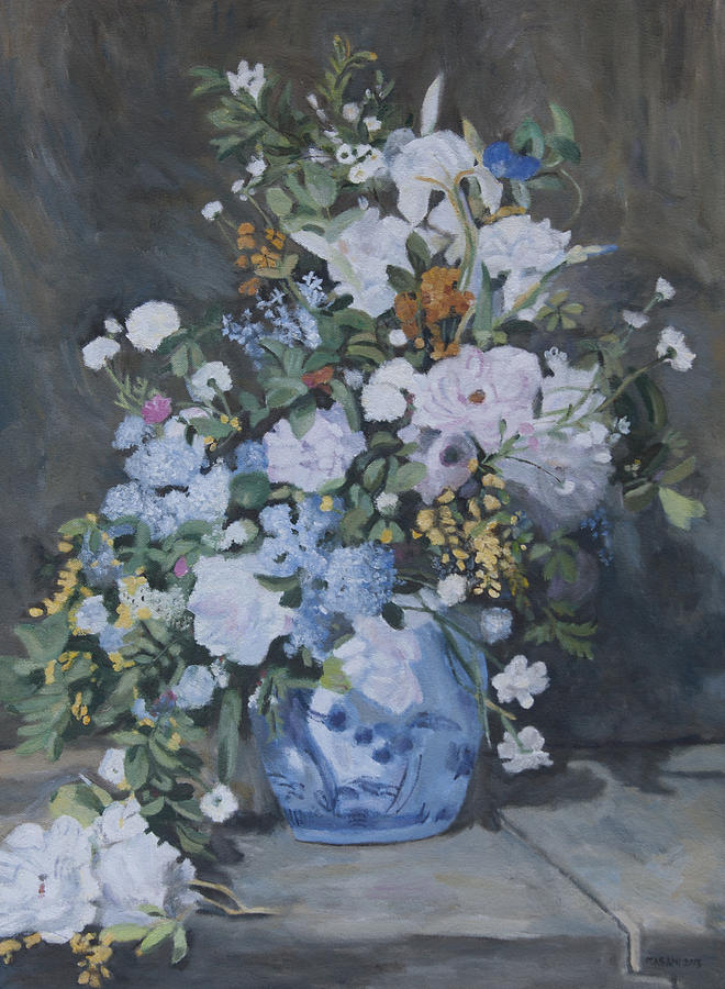 Vase of Flowers - reproduction Painting by Masami Iida