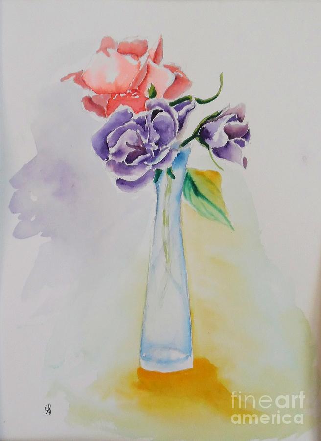 Vase of Roses Painting by Camille Brighten - Fine Art America