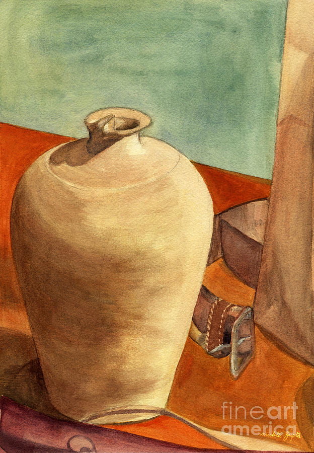Vase Still Painting by Mukta Gupta