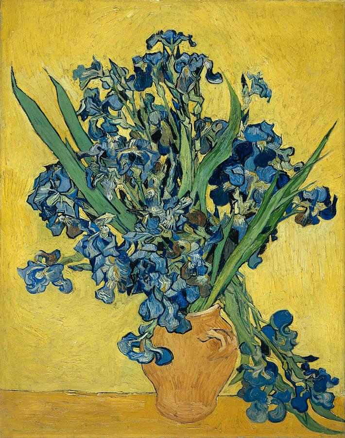 Vase With Irises Painting by Vincent Van Gogh