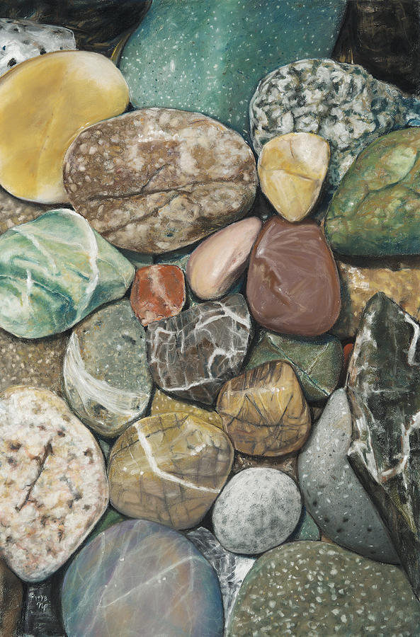 Vashon Island Beach Rocks Painting by Nick Payne