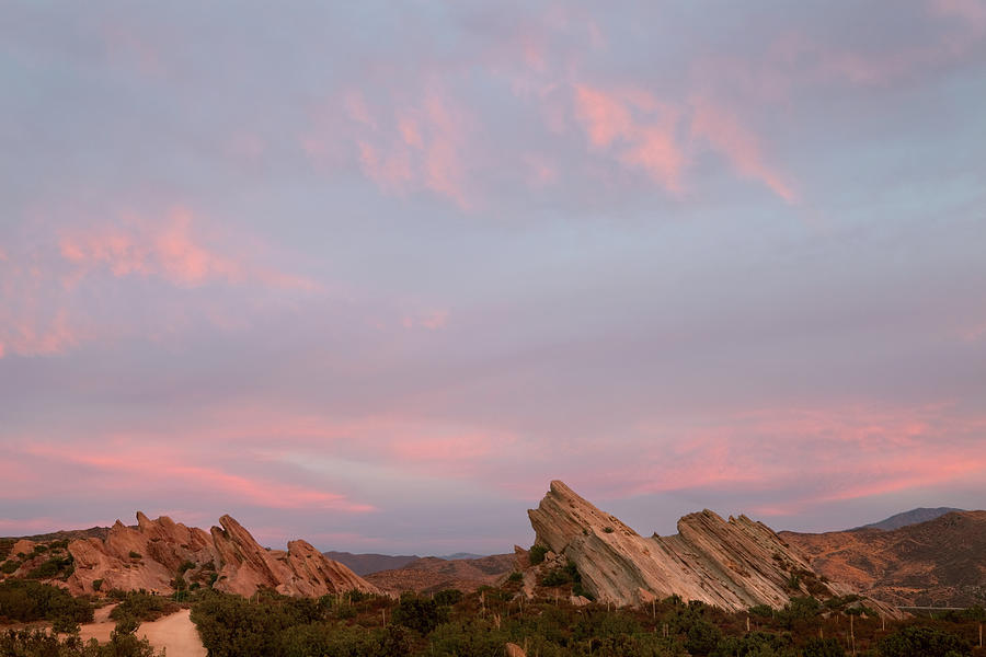 Vasquez Rocks, Pink Sunset Photograph by Terryfic3d