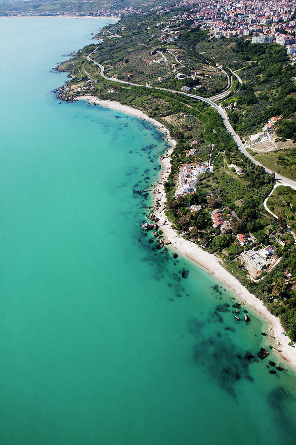 Vasto, Coast From Above Photograph by Seraficus