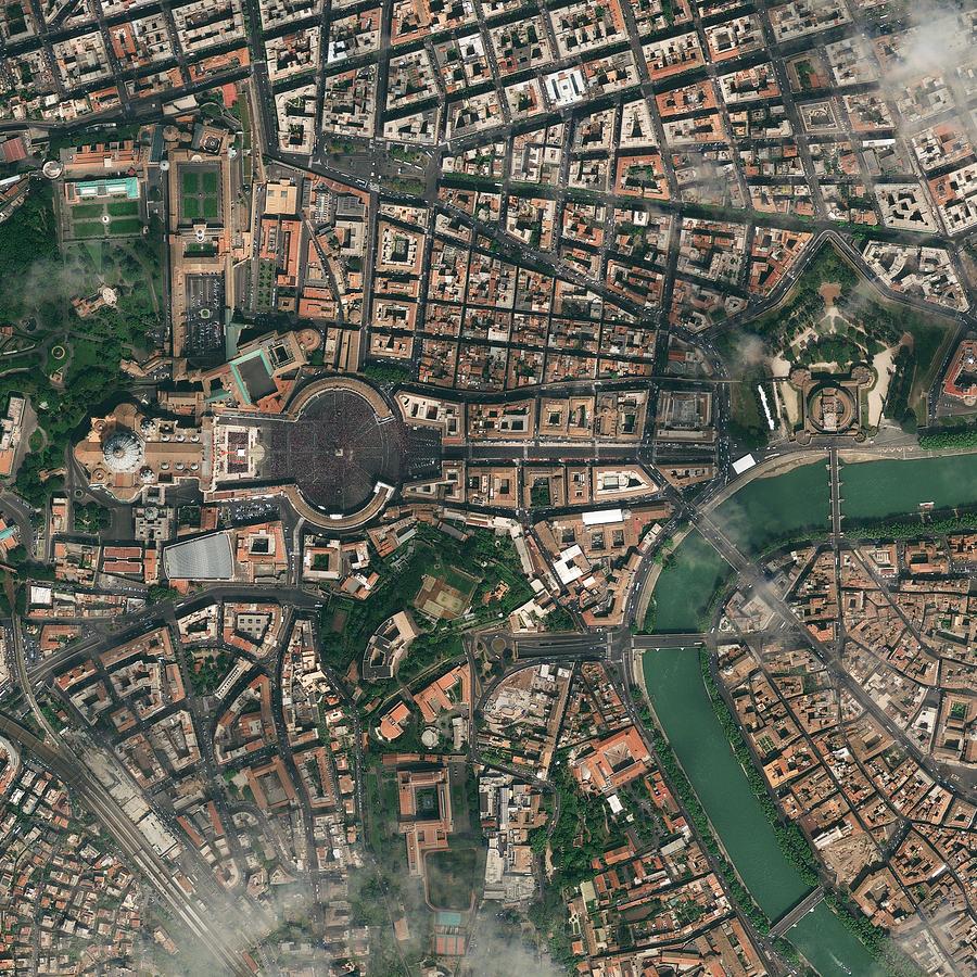 Vatican City, Italy, satellite image Photograph by Science Photo Library