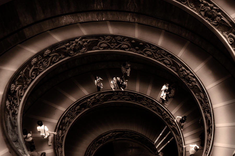 Vatican Museum Spiral Staircase Photograph by Rob Tullis