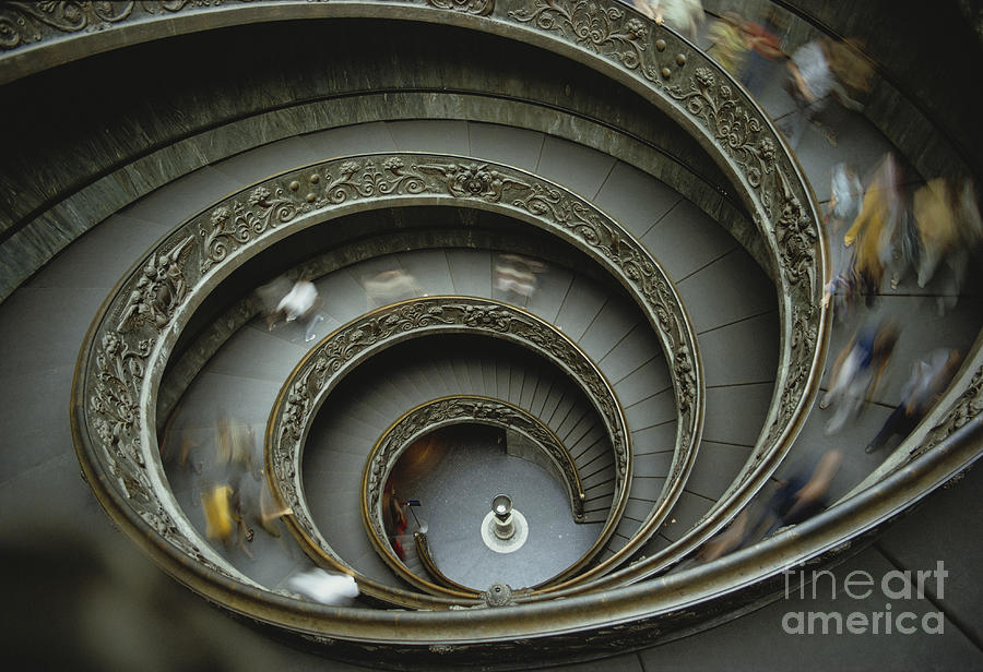 Architecture Photograph - Vatican Staircase by John G Ross